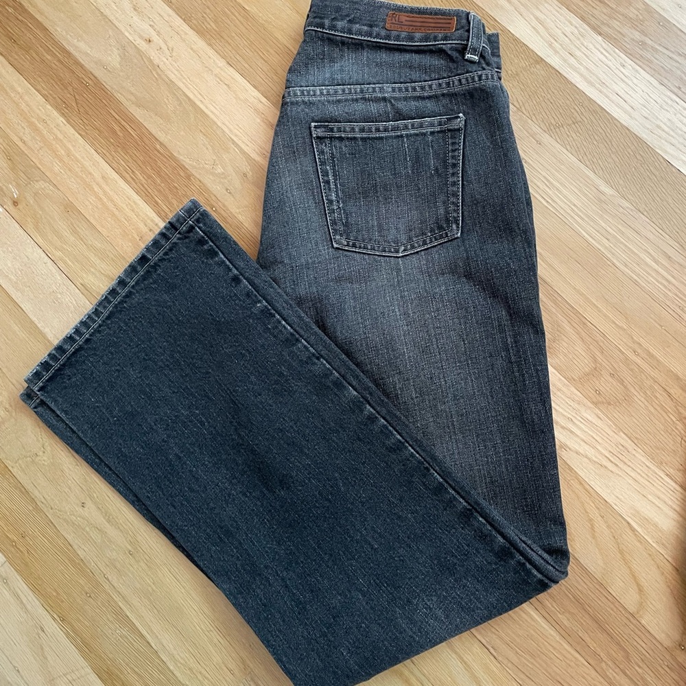 Polo Ralph Lauren Size 4 Black Kelly Low Rise Bootcut Jeans